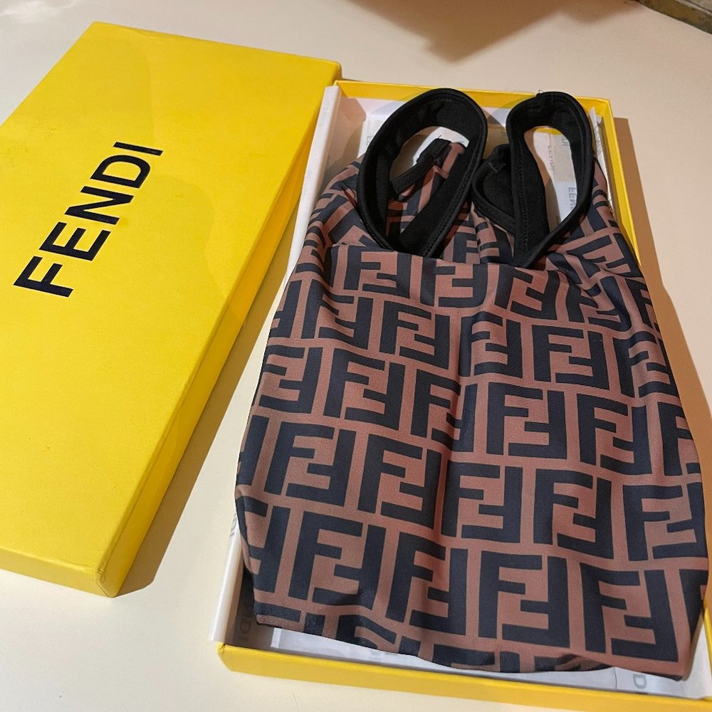 Fendi Brown Lycra Swimsuit